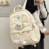 School bag, school bag, women's Harajuku tooling trend brand, personalized letters, high school male students, large-capacity backpack tide