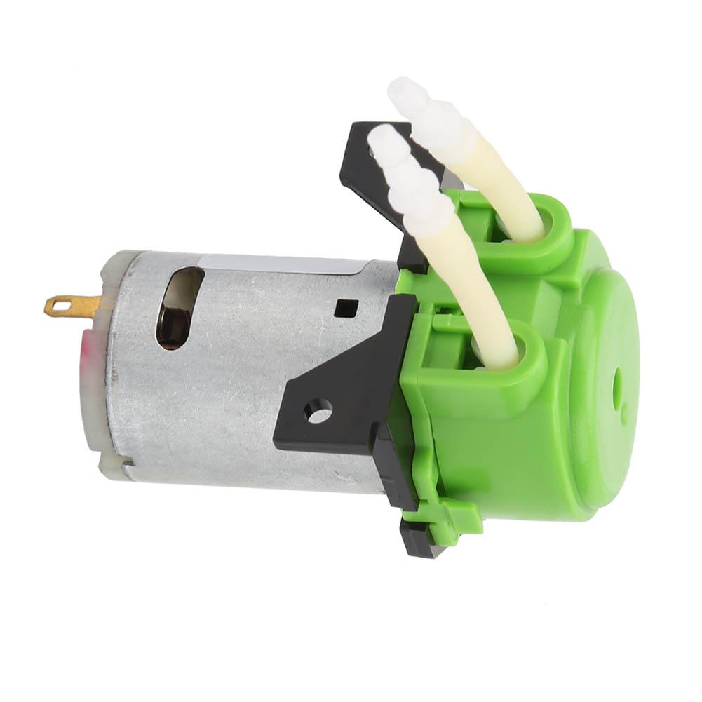 D-2 2*4mm 12V Peristaltische Flüssigkeitspumpe Dosierpumpe für Laboranalyse(Grün)
