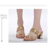 2025 Women's Fashion Spring Summer High Heel Sandals Sexy Comfortable Cute Hollow Rhinestone Leather Sandals