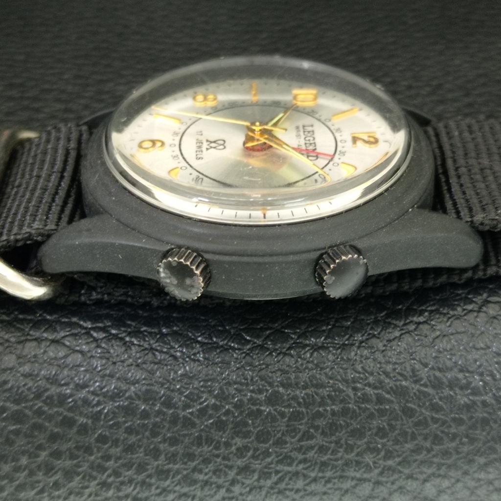 VINTAGE LEGEND HAND-WINDING SWISS MENS REFURBISHED ALARM WATCH A707537-1