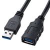SANWA SUPPLY Prodlužovací USB kabel konektor samec na 3.0 (Žena), 0,5 m, Černá, KU30-EN05