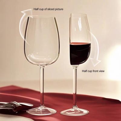 Half Wijnglas Verbluffende Rode Wijnglazen met Uniek Halfkopje Ontwerp Informele Bijeenkomsten Vakantievieringen Glaswerk Elegante Aromaversterker