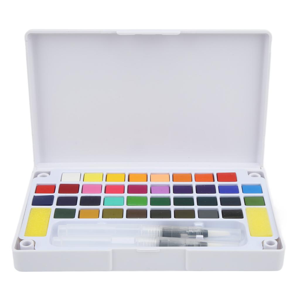 36Pcs Watercolor Paint Set Portable Saturated Colors Fade Resistance Artistic Drawing Sets
