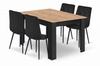 Set Of Np Table 120X80Cm Craft Black + 4 Libra Black Chairs