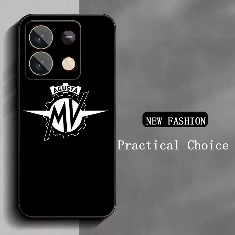 

Moto art Agu-sta logo poster design Phone Case For Redmi Note 14 13 12 11 Pro Plus S 5G 14C A3 Soft Black Phone Cover Redmi Note 11 4G