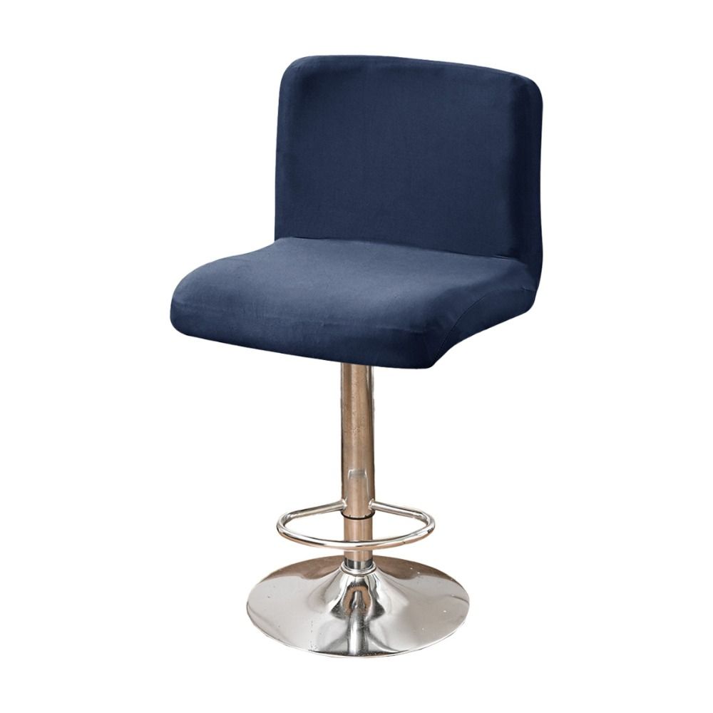 Solid Color Low Back Chair Cover  for Hotel Restaurant Bar Counter Kitchen