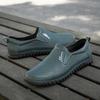 Rain Shoes Men's Low-Top Short Rain Boots Waterproof Shoes Non-slip Light Rubber Shoes Slip on Men Galoshes Trend Fishing Shoes