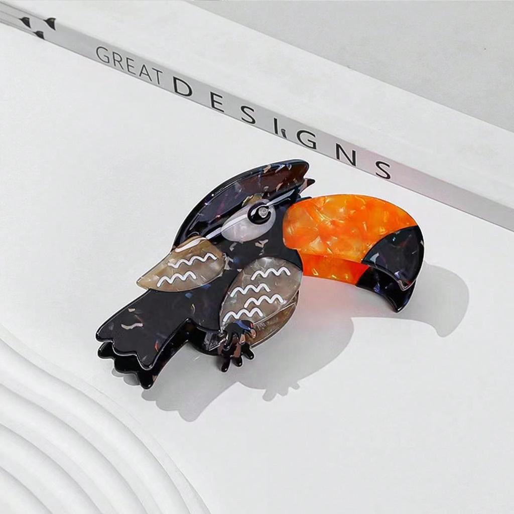 1 stk Mote Eddiksyre Dyr Langnebbet Papegøye Med Hårspenne med Haiklemme Hårtilbehør Når Man Går Ut