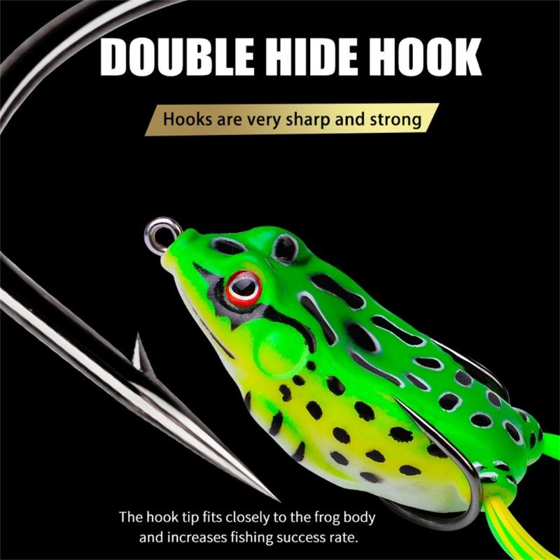 2Pcs Simulated Frogs Fishing Lures with Hook Frogs Lures Soft Tube Baits Reallistic Fishes tail Artificial Lures Enduring