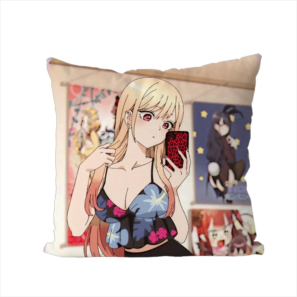 Kitagawa Marin Pillow Case For Car Sofa Decorative Home Double-Sided Print Plush Square Throw Pillow Cushion Cover