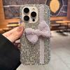 Luxury Full Diamond Bow for iPhone17ProMax Mobile Phone Case Apple 16 Flash Diamond 15 Three-dimensional Protective Case