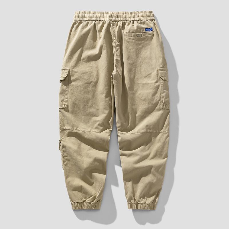 Men's overalls casual loose trendy pants men's outdoor sports trousers high street men's trousers blue clothes men's clothing