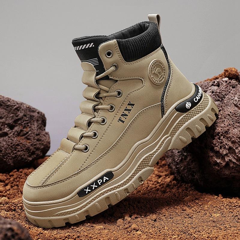 

Men s shoes 2024 new autumn British high-top platform tooling Martin boots teenagers kick not bad leather boots men 44