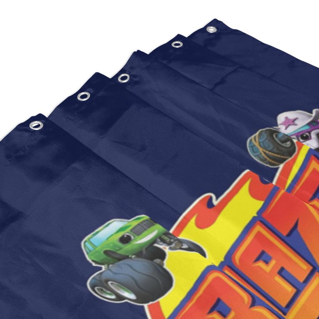 Blaze And The Monster Machines Crew Shower Curtain Bathroom Polyester Waterproof Bath Curtains With Hooks