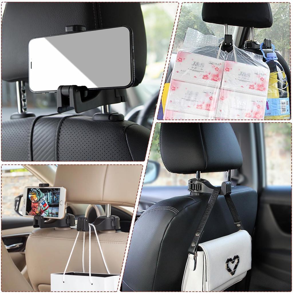 [Charming Decoration] Set of 2 Car Seat Hooks, Headrest Hooks,