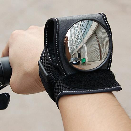 Specchietto Retrovisore da Polso per Bicicletta Leggero Regolabile Indossabile Sicurezza Ciclismo Specchietto Retrovisore per Bici da Strada e Mountain Bike Supporto da Polso Accessori per Bici