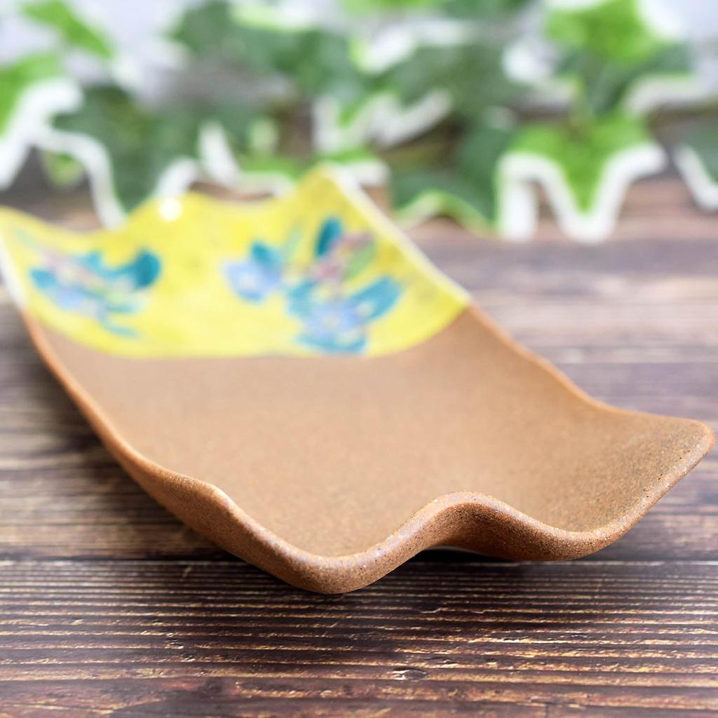 Japanischer Kura-Teller, stilvolles Geschirr, Kutani-Ware, Servierteller, Yoshidaya Tsubaki-Keramik, großer Teller, japanischer Speiseteller, japanisches Geschirr, Keramik