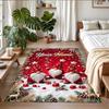 Christmas Custom Name Printed Square Area Rug Soft Non Slip Floor Carpet For Bedroom Holiday Gift