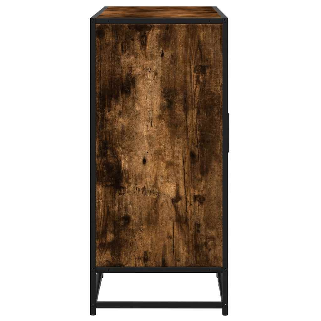 Sideboard Smoked Oak 92 X 35 X 76 Cm Wood Based Material