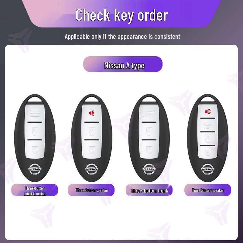 Key Covers for Nissan: Compatible with Sylphy, X-Trail, Teana, Qashqai, Tiida, Terra, Murano, and Kicks models.