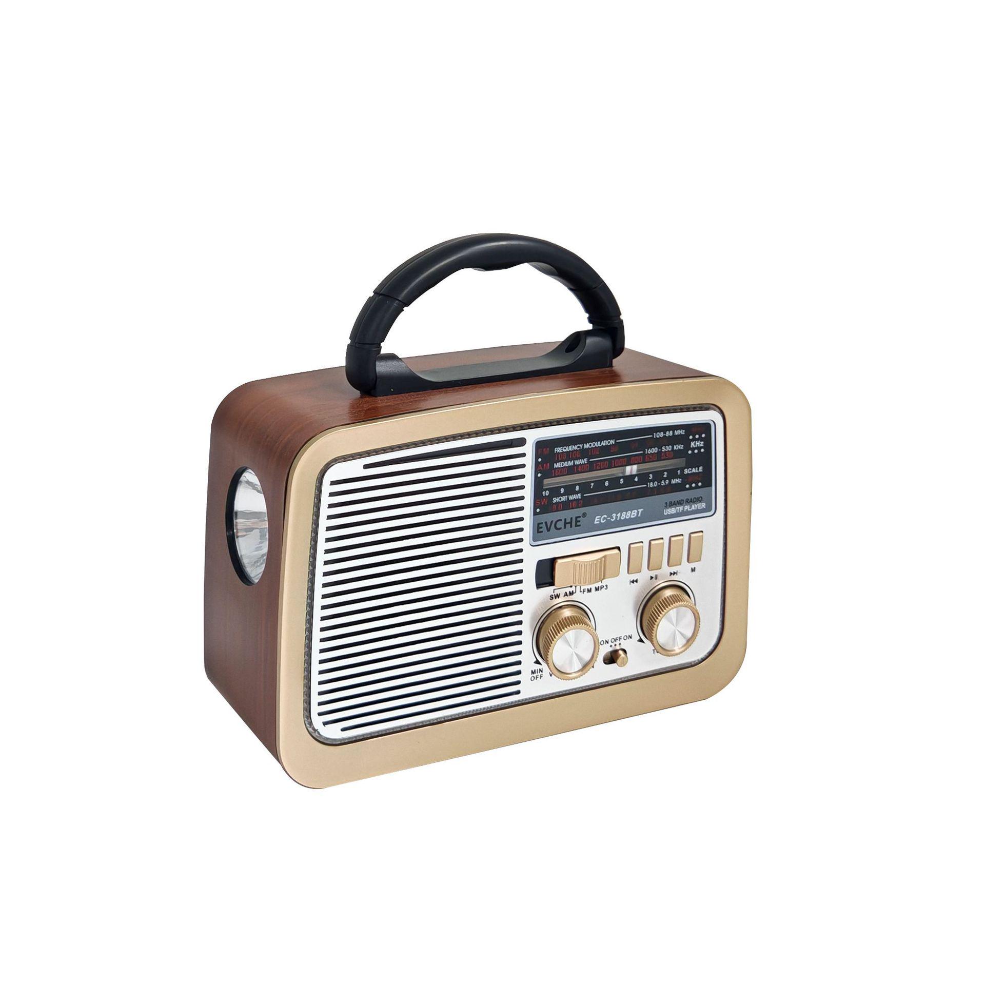 

Retro Multifunction Bluetooth Player & Flashlight Radio 3188