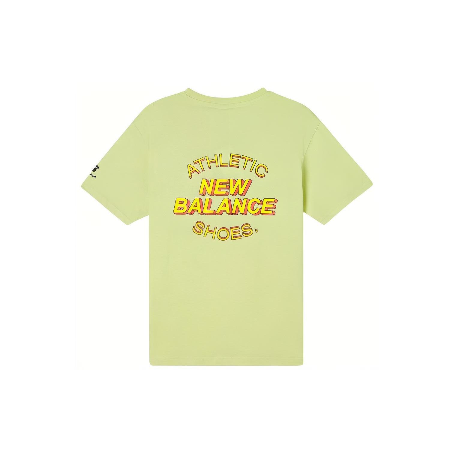 New Balance Graphic Print T-Shirt Asia Sizing  Lime Yellow  Men s AMT12378-SUJ S