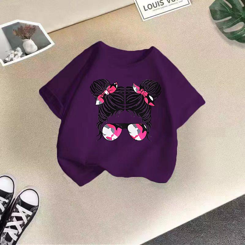 Unisex Summer 2024 Kids' Cotton T-Shirt – Fashionable Short-Sleeve Round Neck for Boys and Girls