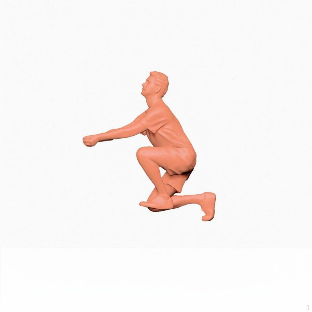 5 Pieces 1:64 Scale Sports Figure Paintable Beach Volleyball Player Figurine High Precision Detail