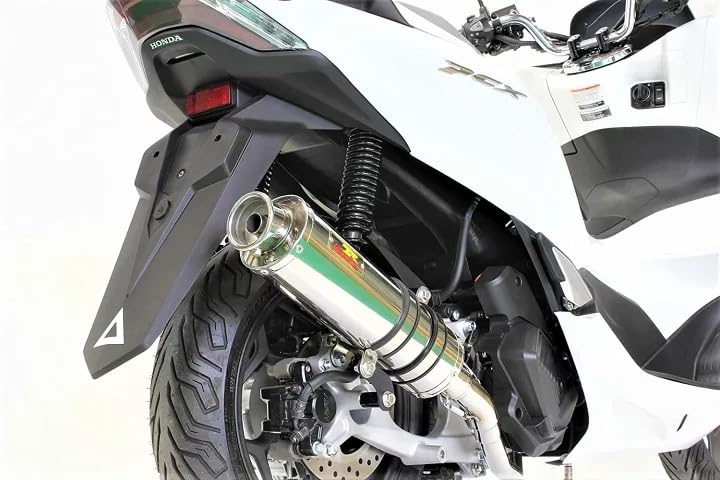 22Racing SUS PCX125 Motorcycle Exhaust System Realize Stainless Steel Silver Color Full Exhaust Parts Custom Replacement Aftermarket Part Instruction