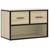 VidaXL Meuble TV chêne sonoma 60x31x39,5 cm bois d'ingénierie et métal, support TV, armoire média, console TV, meuble HiFi, 848910
