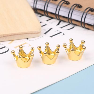 5Pcs Dollhouse Miniature Mini Metal Crown Princess Headwear Model Doll Headwear