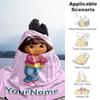 Dora Explorer Customize Text Blanket Multi-purpose Personalized Blanket Comfortable for Nap Bedding Couch Office Chair for All Occasions