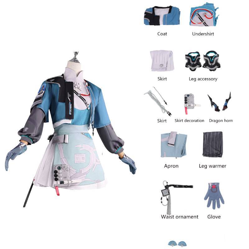 Arknights Endfield Cosplay Costume With Accessories For Anime Role Play XS