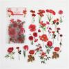 Waterproof Rose Journal Material Tulip Journal Stickers Pet Transparent Nature Series Stickers Journal Book Stickers