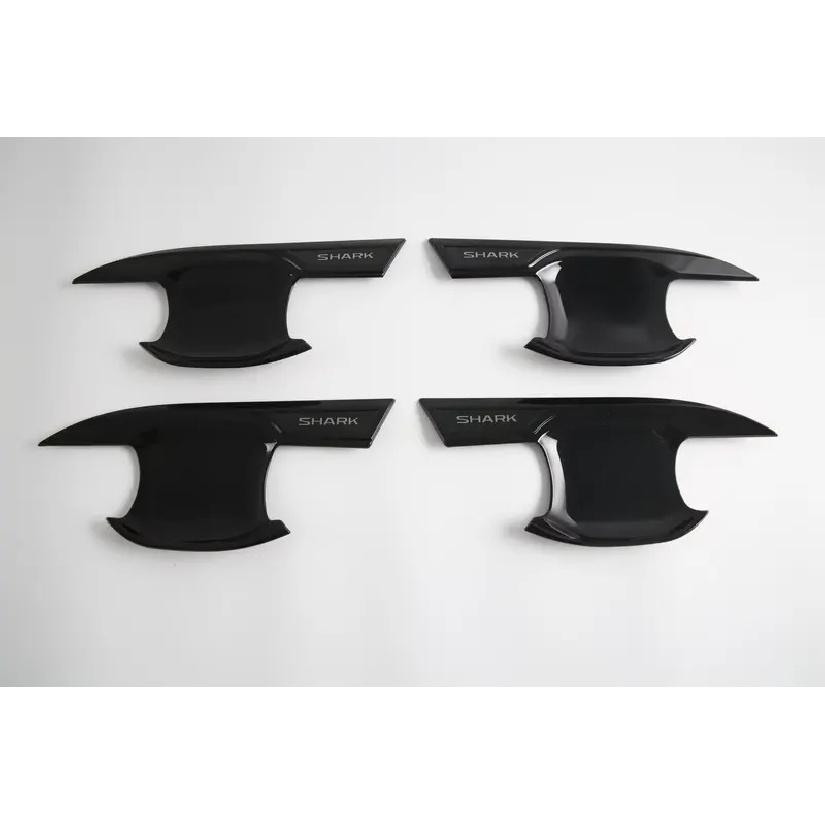For BYD SHARK 2024 2025 2026 RHD ABS Chrome Carbon Black Door Handle Cover Door Bowl Frame Trims Sticker Car Styling Accessories