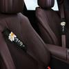 2pcs Car Seat Belt Shoulder Cover Soft Car Seat Belt Cover Fashion Daisy Car Interior Accessories