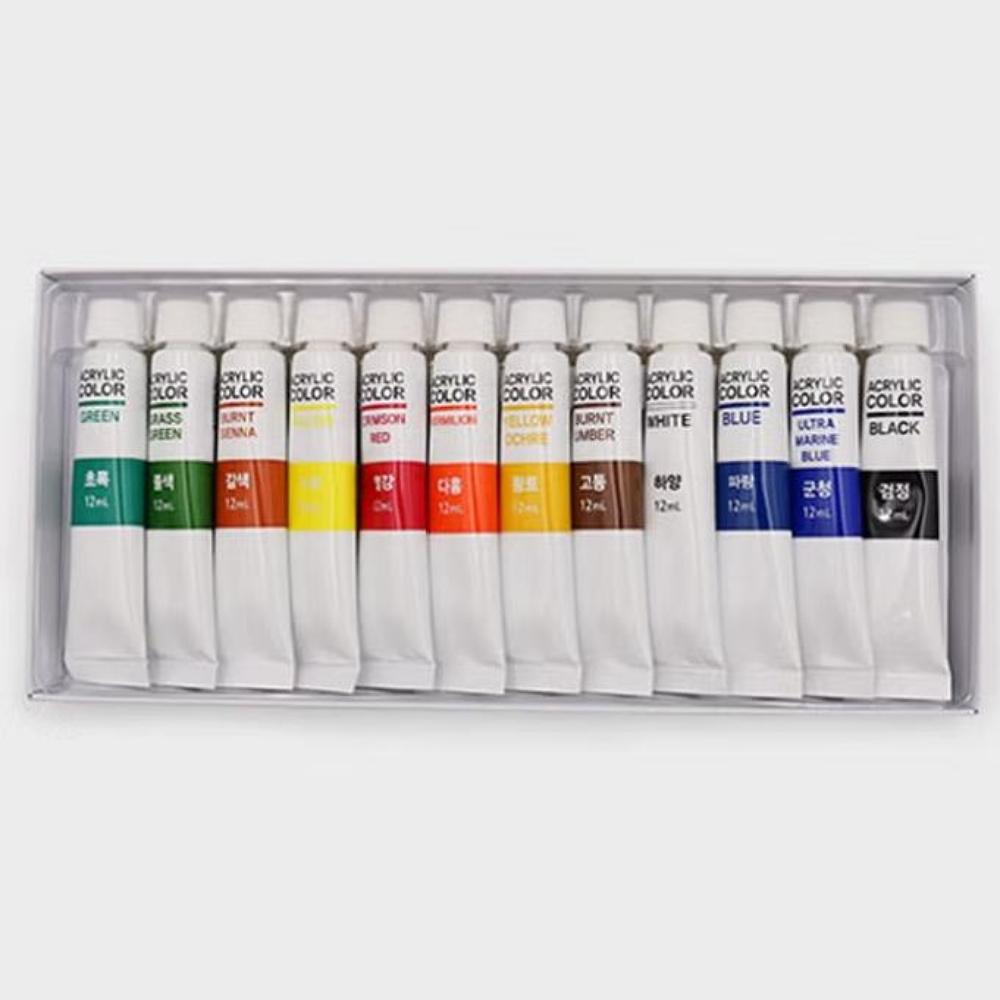12-Color Acrylic Paint 12ml