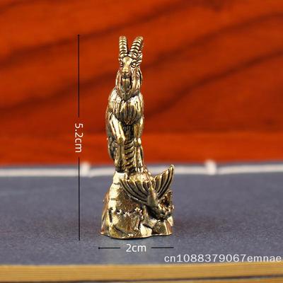 [ZYAS] Capricorn Messingstatue Ziegenkörper Fischschwanz Sternzeichen Figur für Zuhause Büro Dekoration Glücksornament