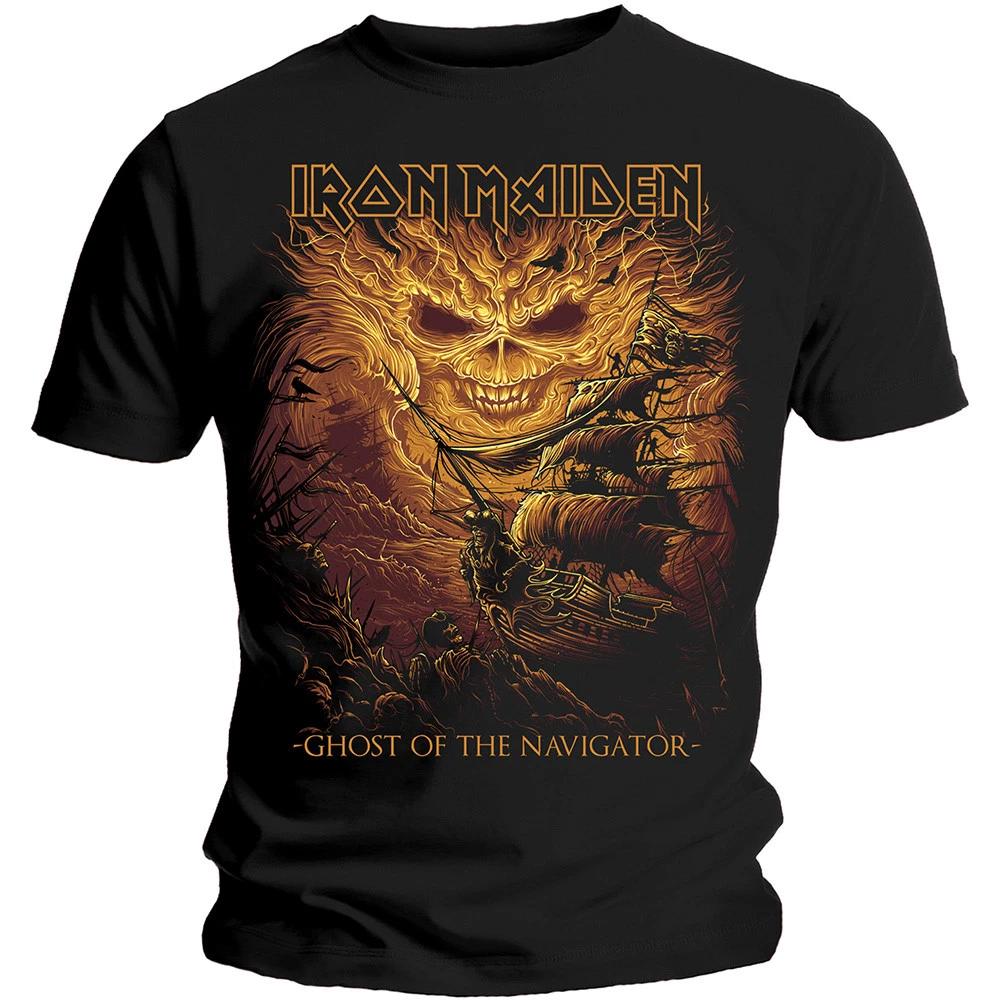 

Iron Maiden Ghost of the Navigator Стів Харріс Офіційна чоловіча унісекс футболка- L