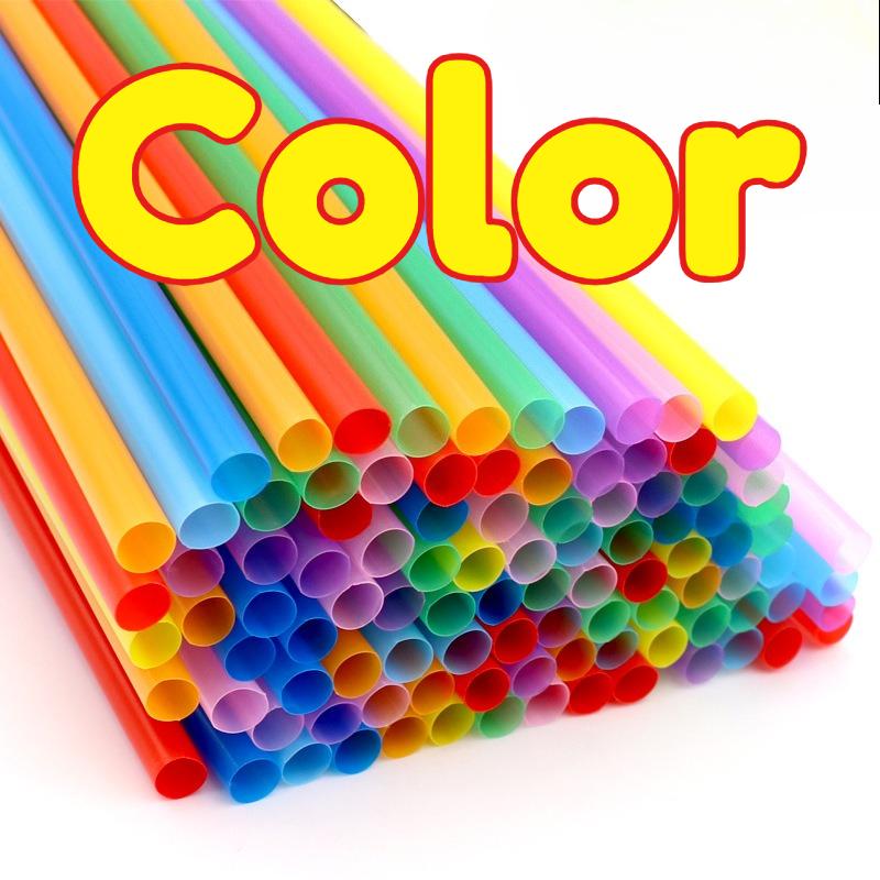 

Disposable Plastic Straws Colorful Party Event Drinking Straws Flexible Large Straight Tube Straw Bar Accessories Straws Plastic 100pcs