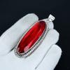Roter Granat Anhänger, 925 Sterling Silber Anhänger, Handgefertigter Anhänger, Antiker Anhänger, Roter Granat Edelsteinanhänger, Geburtstagsgeschenk