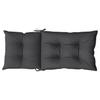 High Back Seat Cushions 2 Pcs Anthracite Melange 120 X 50 X 7 Cm Fabric
