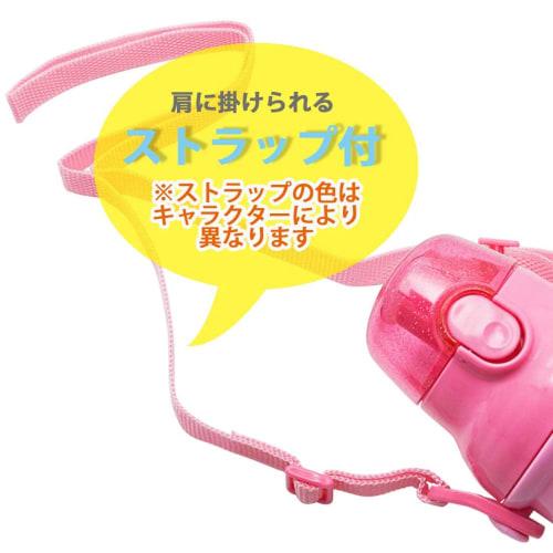 Skater Children's Plastic Water Bottle 480ml One Push Open/Close Antibacterial Child Friendly Lightweight Antibacterial Treatment Made In Japan Licca-