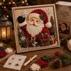 3D Christmas Snowman Fabric Poke Art DIY Kit Handmade DIY Fabric Poke Art Kit For Adults Beginner Friendly Vintage Xmas DIY Kit