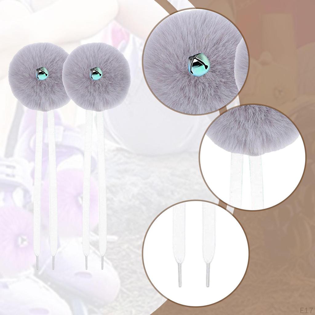 2 Pieces Kids Skates Laces Balls with Bells for Outdoor Activities Roller