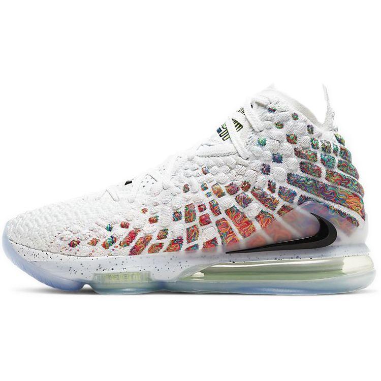 

Мужские кроссовки Nike LeBron 17 EP Air Command Force белые черные многоцветные BQ3178-100