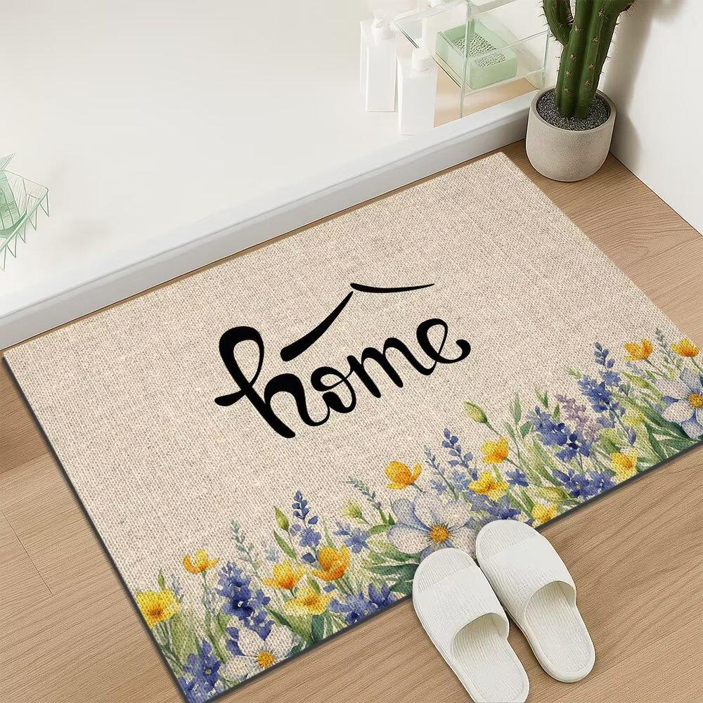Entrance Linen Floor Mat Dirt Resistant and Non Slip Floor Mat Household Bathroom Floor Mat