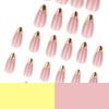 French Gold Mirror Press-on Nails - Short Almond Shape Nail Art Tips
