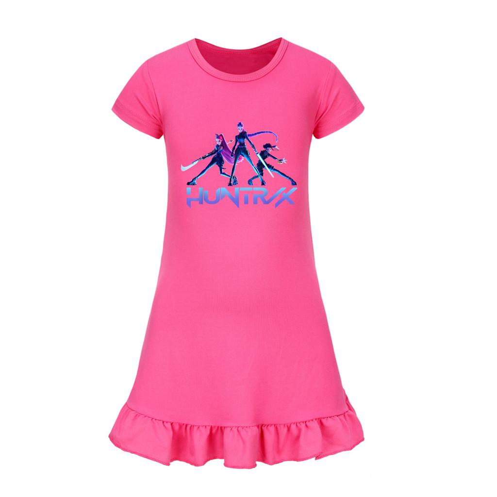 4999 Kids Girls Mira Zoey Rumi Printed Ruffle Short Sleeves Casual Dress