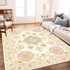 Retro Countryside Flower Area Rug Soft Non Slip Washable Floor Carpet for Living Room Bedroom Study Home Decor